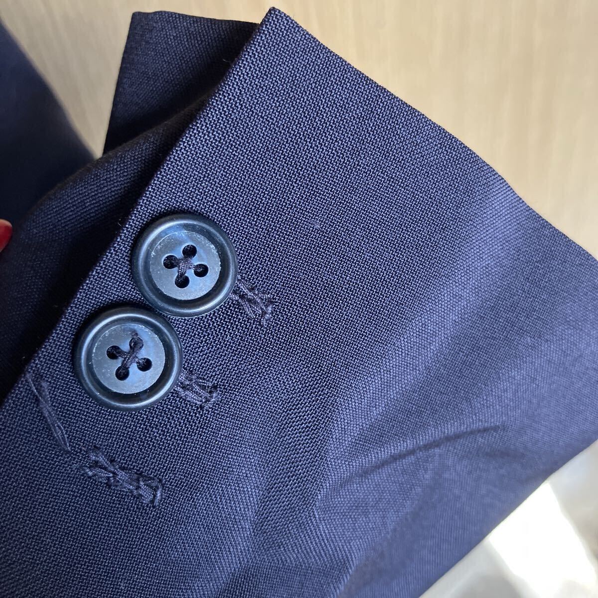 テーラードジャケットドーメル社 スーパーブリオ SUPER BRIO by DORMEUIL ジャケット ブレザー ネイビー 上着 ジャケット 大きいサイズ_画像5