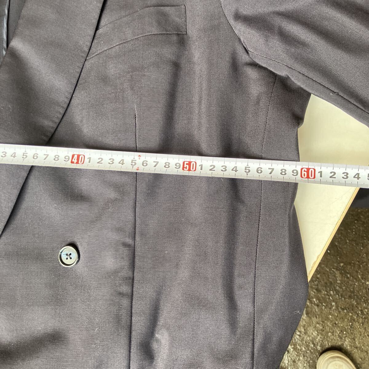 テーラードジャケットドーメル社 スーパーブリオ SUPER BRIO by DORMEUIL ジャケット ブレザー ネイビー 上着 ジャケット 大きいサイズ_画像7
