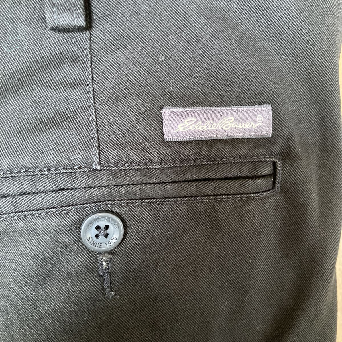 エディー・バウアー Eddie Bauer スラックス パンツ ズボン ブラック ボトムス 黒 メンズ 男性用 大きいサイズ 綿 ロングパンツ_画像5