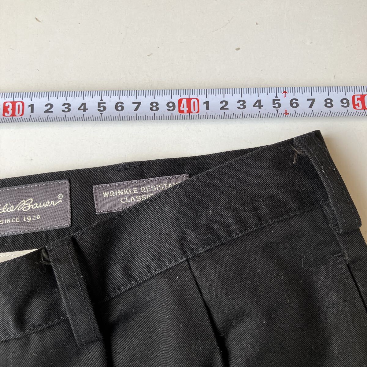 エディー・バウアー Eddie Bauer スラックス パンツ ズボン ブラック ボトムス 黒 メンズ 男性用 大きいサイズ 綿 ロングパンツ_画像7