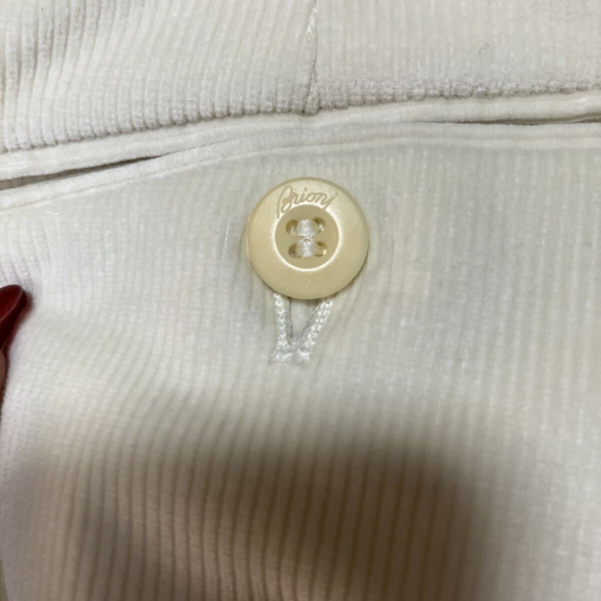 ブリオーニ Brioni パンツ ズボン ボトム オフホワイト コーデュロイ コットン メンズファッション 男性用 ブランド _画像6