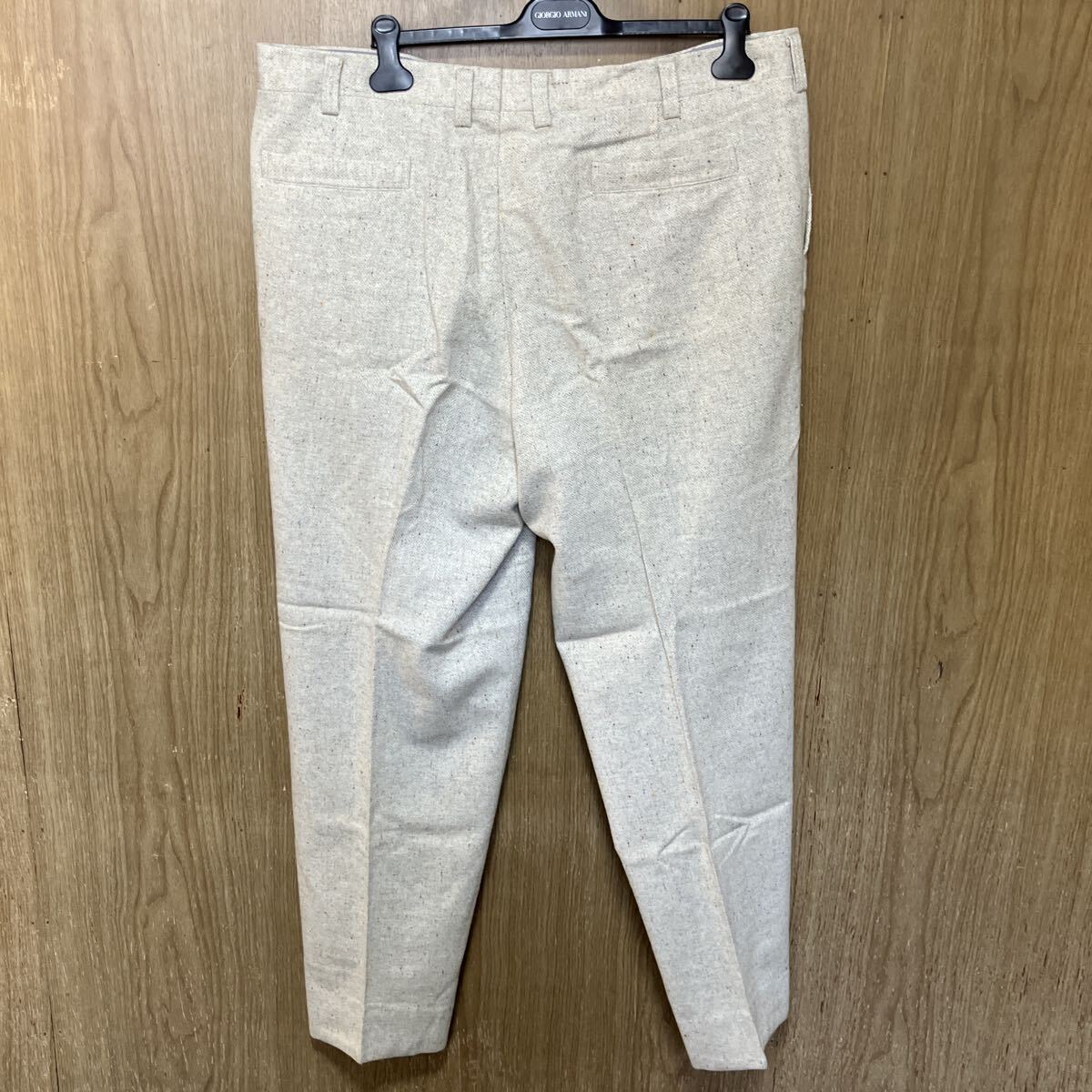 ANTOROPE アントロペ セットアップ スーツ 上下 テーラードジャケット ジャケット ツイード グレー パンツ ベージュ 4L 男性用 メンズ_画像7