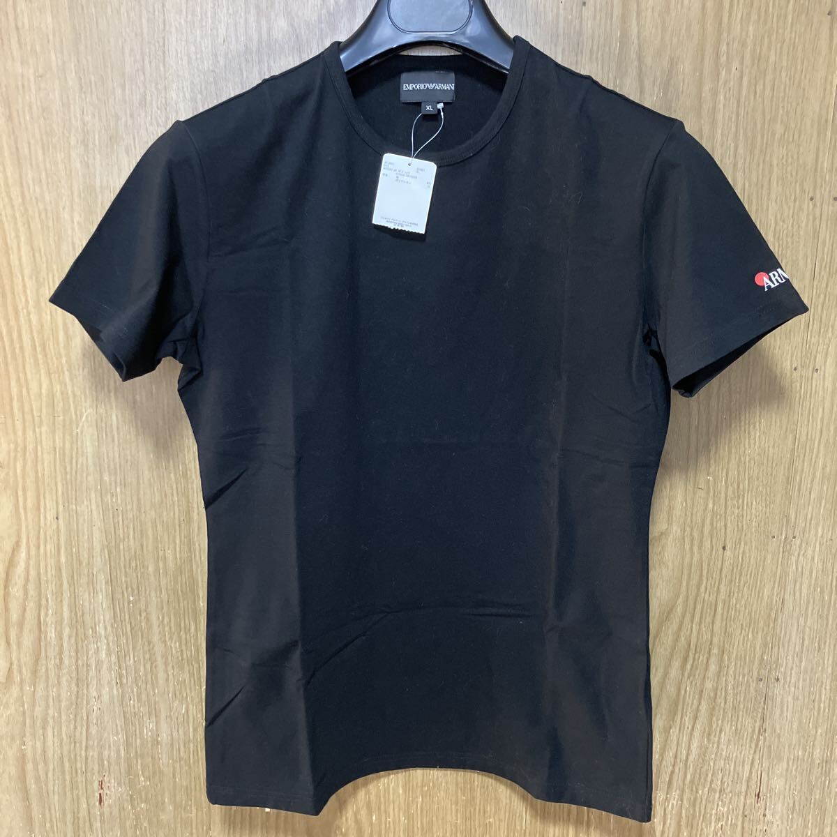 【新品 未使用品】EMPORIO ARMANI エンポリオアルマーニ Tシャツ 半袖Tシャツ ブラック 半袖マレディース XL ブランド _画像1
