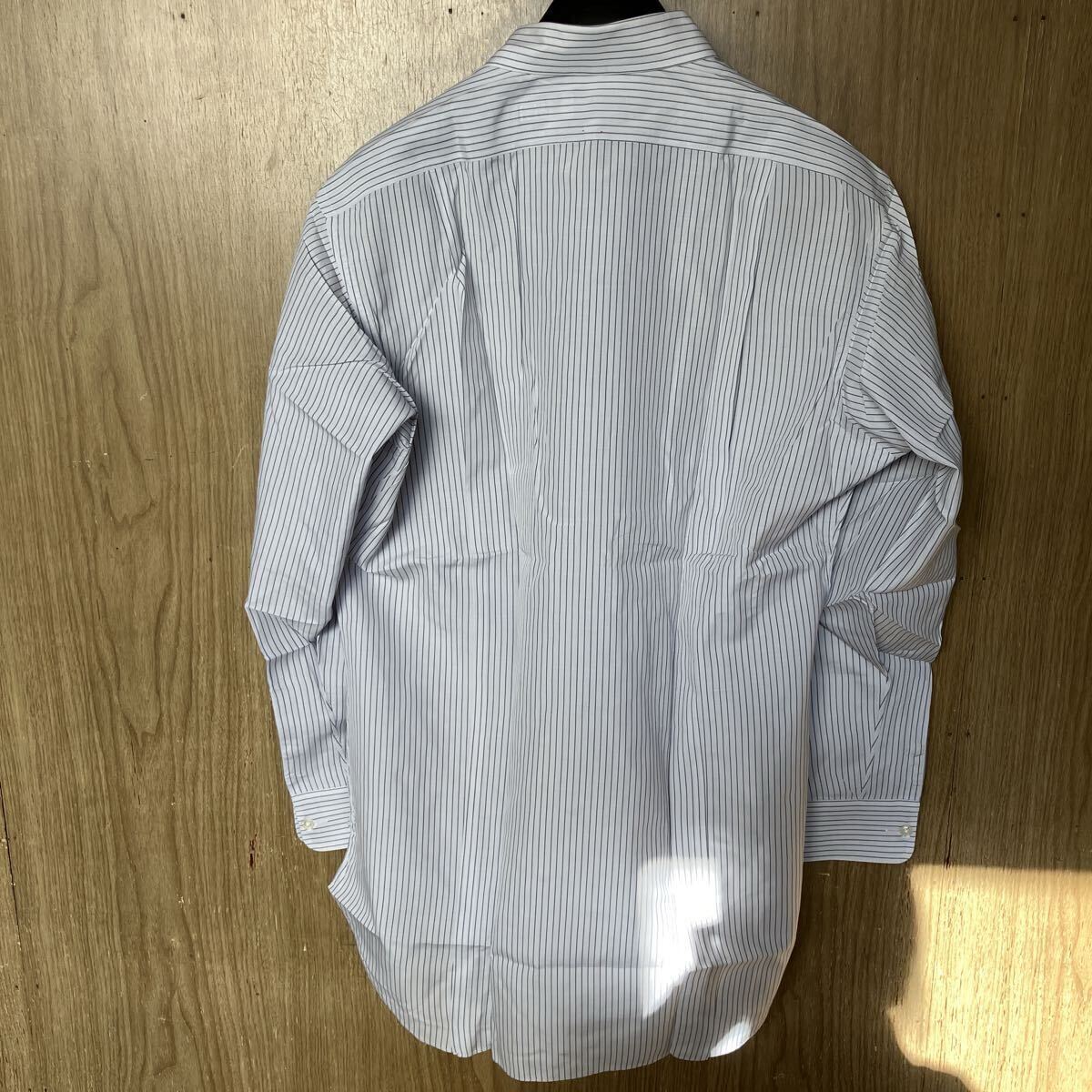 Christian Dior MONSIEUR クリスチャンディオールムッシュ 長袖シャツ ストライプ 長袖 シャツ ブルー コットン 大きいサイズ メンズ_画像5