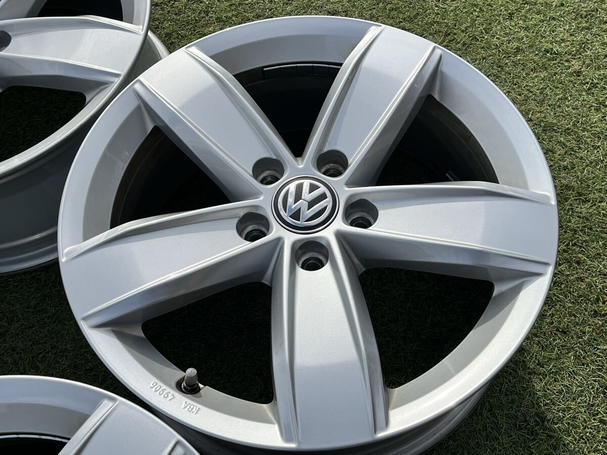 VW フォルクスワーゲン 純正 17インチ アルミホイール CORVARA 6.5JX17 +38 PCD112 5穴 ティグアン スタッドレス TPMS付 【E71111-14】_画像4