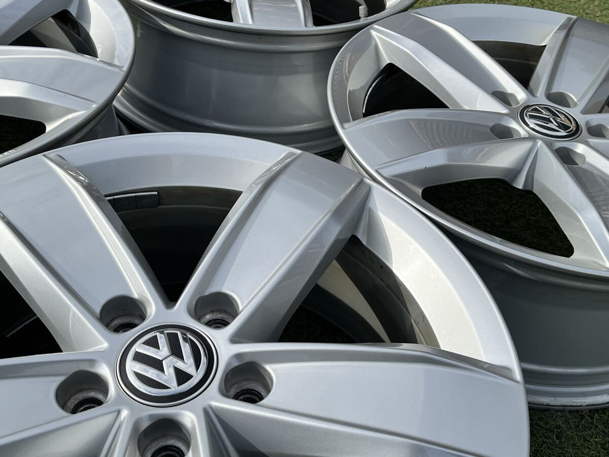 VW フォルクスワーゲン 純正 17インチ アルミホイール CORVARA 6.5JX17 +38 PCD112 5穴 ティグアン スタッドレス TPMS付 【E71111-14】_画像6