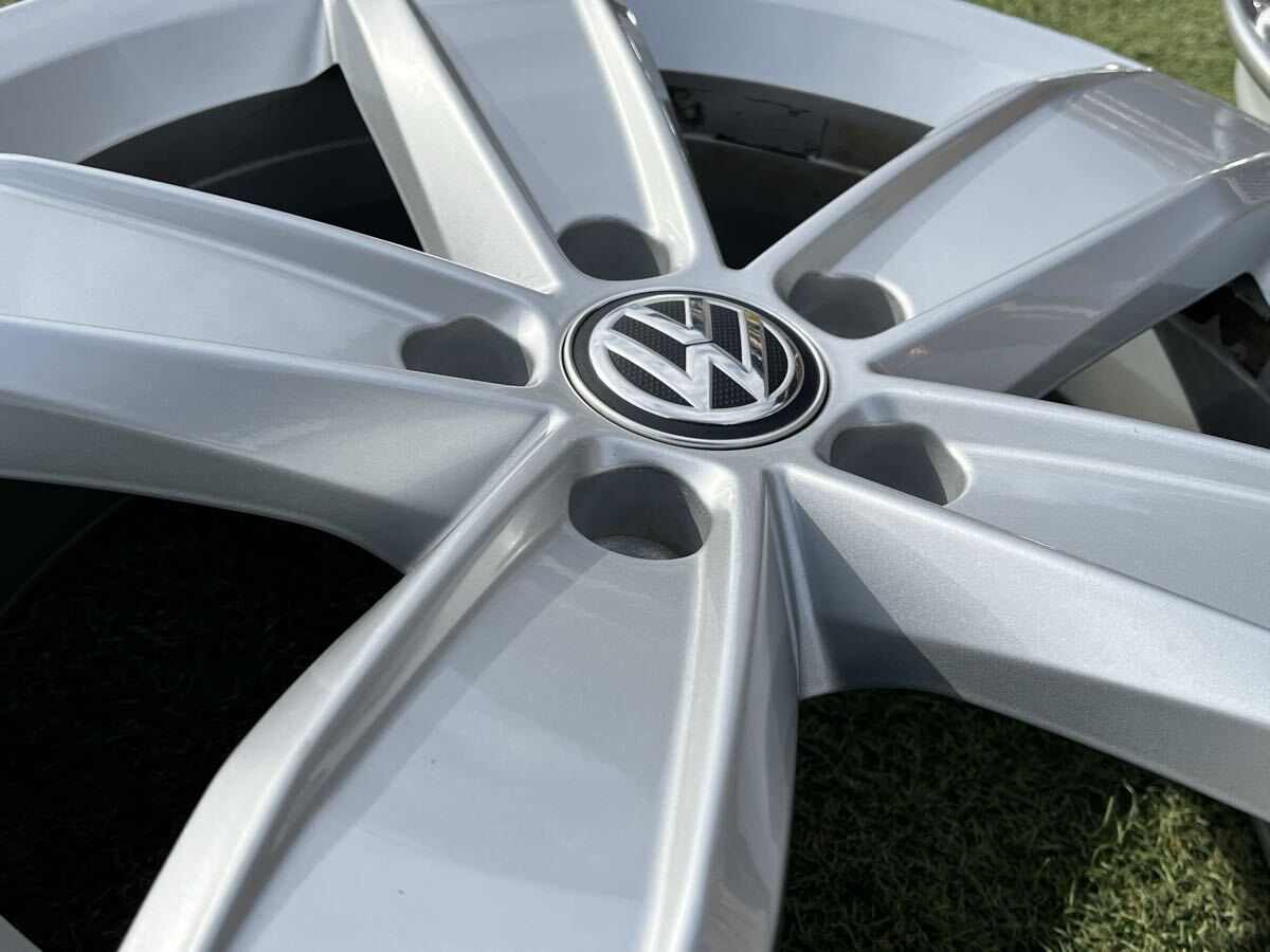 VW フォルクスワーゲン 純正 17インチ アルミホイール CORVARA 6.5JX17 +38 PCD112 5穴 ティグアン スタッドレス TPMS付 【E71111-14】_画像7