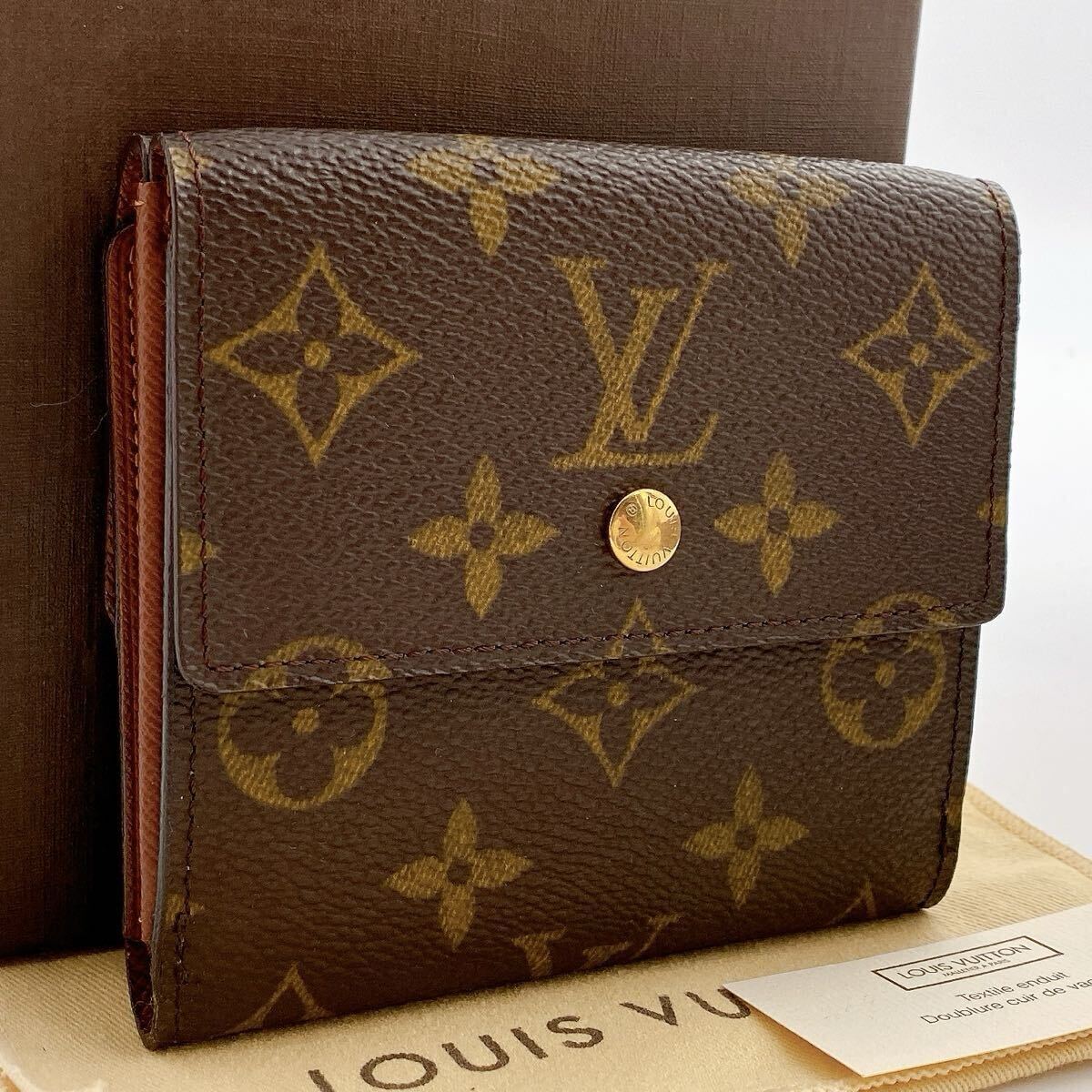 [ не использовался . близкий ] коробка, пакет имеется Louis Vuitton монограмма porutofoiyue Lee zW крюк кошелек compact LOUIS VUITTON унисекс 188