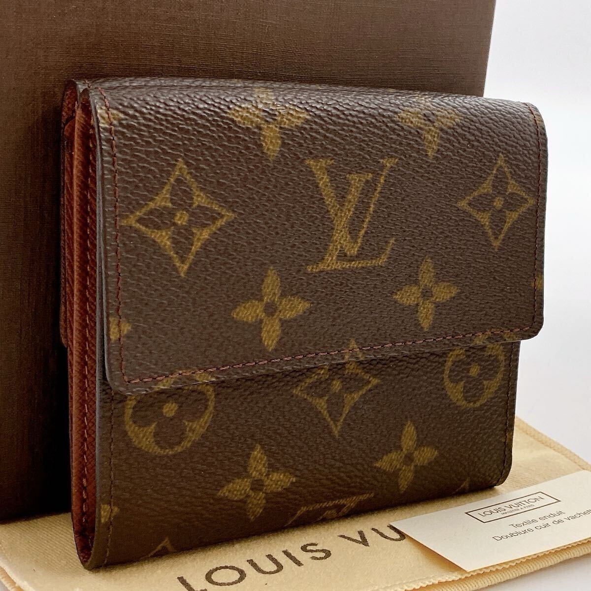[ не использовался . близкий ] коробка, пакет имеется Louis Vuitton монограмма porutofoiyue Lee zW крюк кошелек compact LOUIS VUITTON унисекс 188