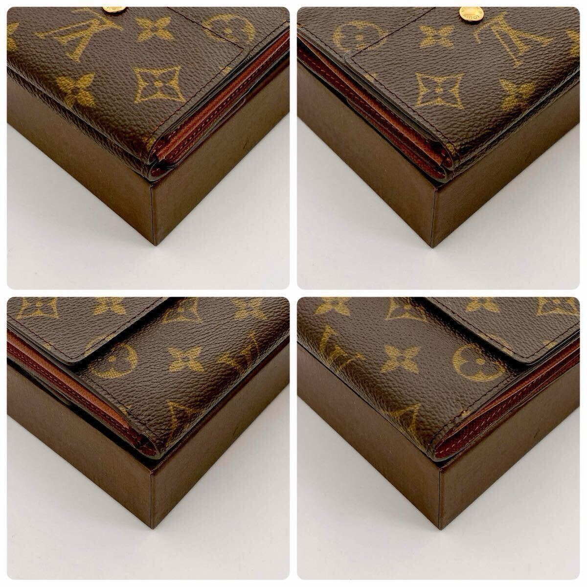 [ не использовался . близкий ] коробка, пакет имеется Louis Vuitton монограмма porutofoiyue Lee zW крюк кошелек compact LOUIS VUITTON унисекс 188