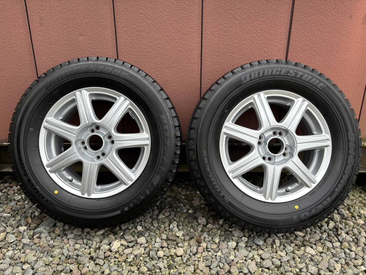 BRIDGESTONE BLIZZAK REVO1 ブリヂストン ブリザック スタッドレス タイヤ ホイール セット 2本 215/65R15 シルバー_画像1
