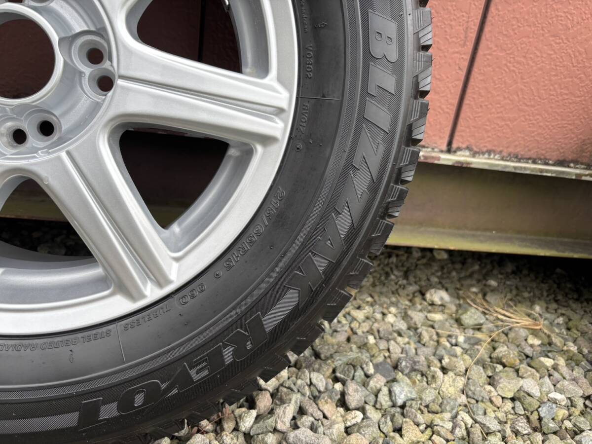 BRIDGESTONE BLIZZAK REVO1 ブリヂストン ブリザック スタッドレス タイヤ ホイール セット 2本 215/65R15 シルバー_画像3