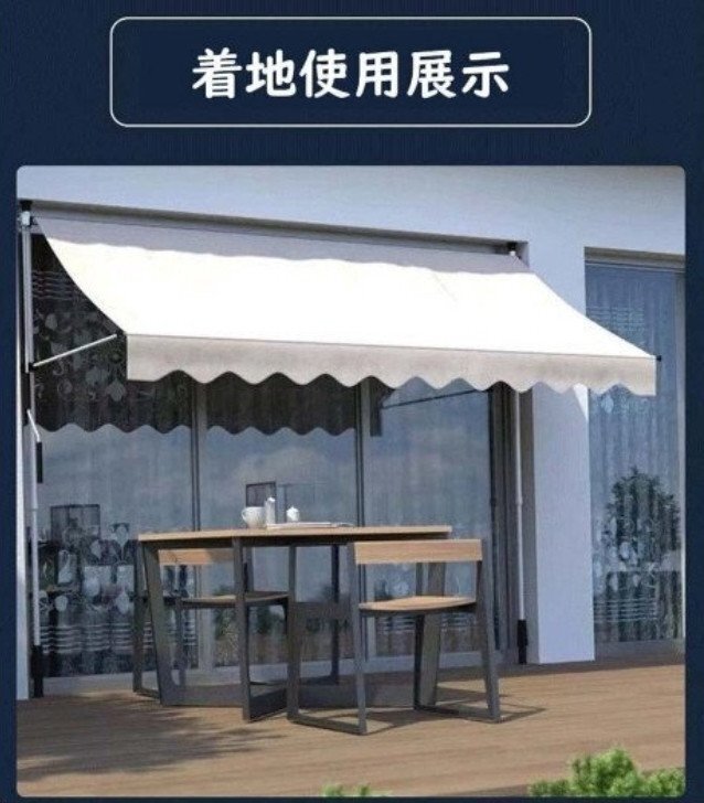  навес тент карниз крыша установленный позже подъёмный эластичный тип ручной защита от дождя двор для затеняющий экран, шторки от солнца наматывать брать . большой . внизу наружный (m размер )
