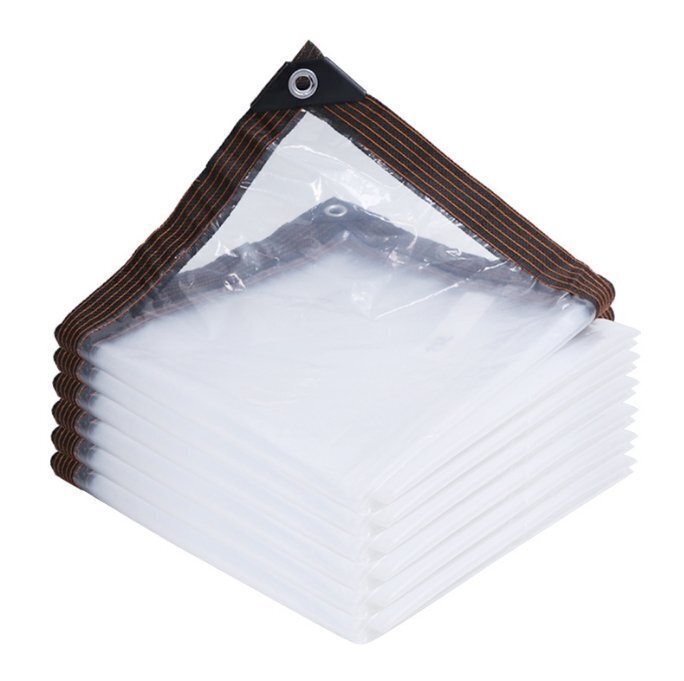 透明防雨布花卉養殖保温プラスチックタープバルコニー透明タープフィルム屋外防雨防水布幅4m長さ10m_画像1