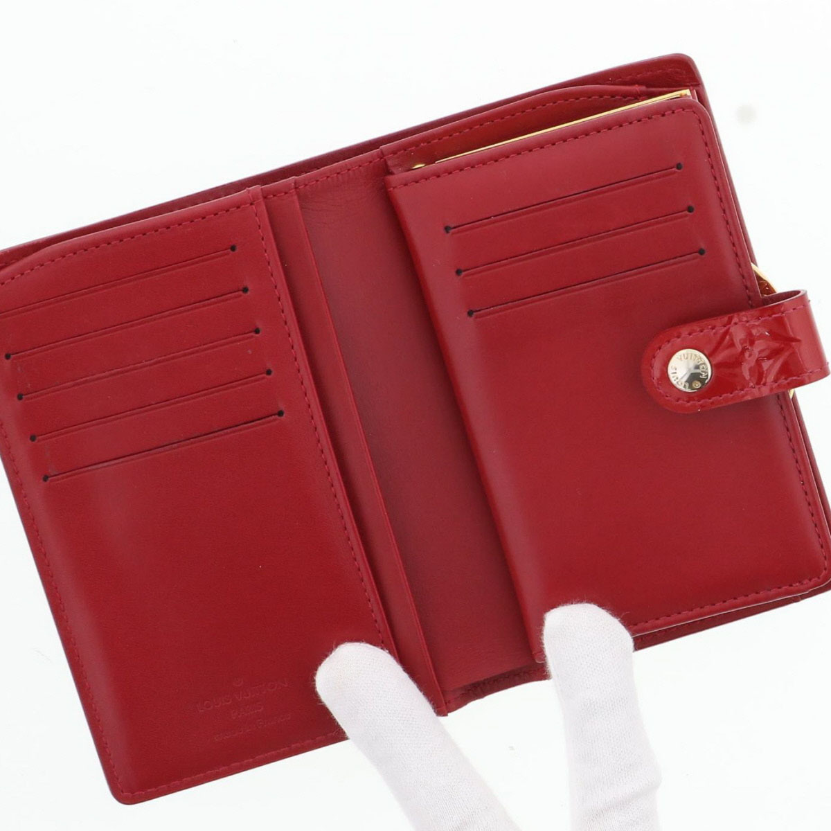 LOUIS VUITTON Louis Vuitton porutomonebie vi enowa двойной бумажник M93528 женский монограмма veruni красный женский б/у 