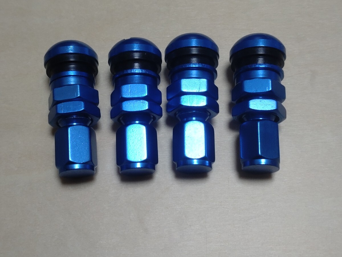 レイズ Rays エアバルブ エアーバルブ 青 ブルー 4個セット 社外 TE37 など 対応_画像1