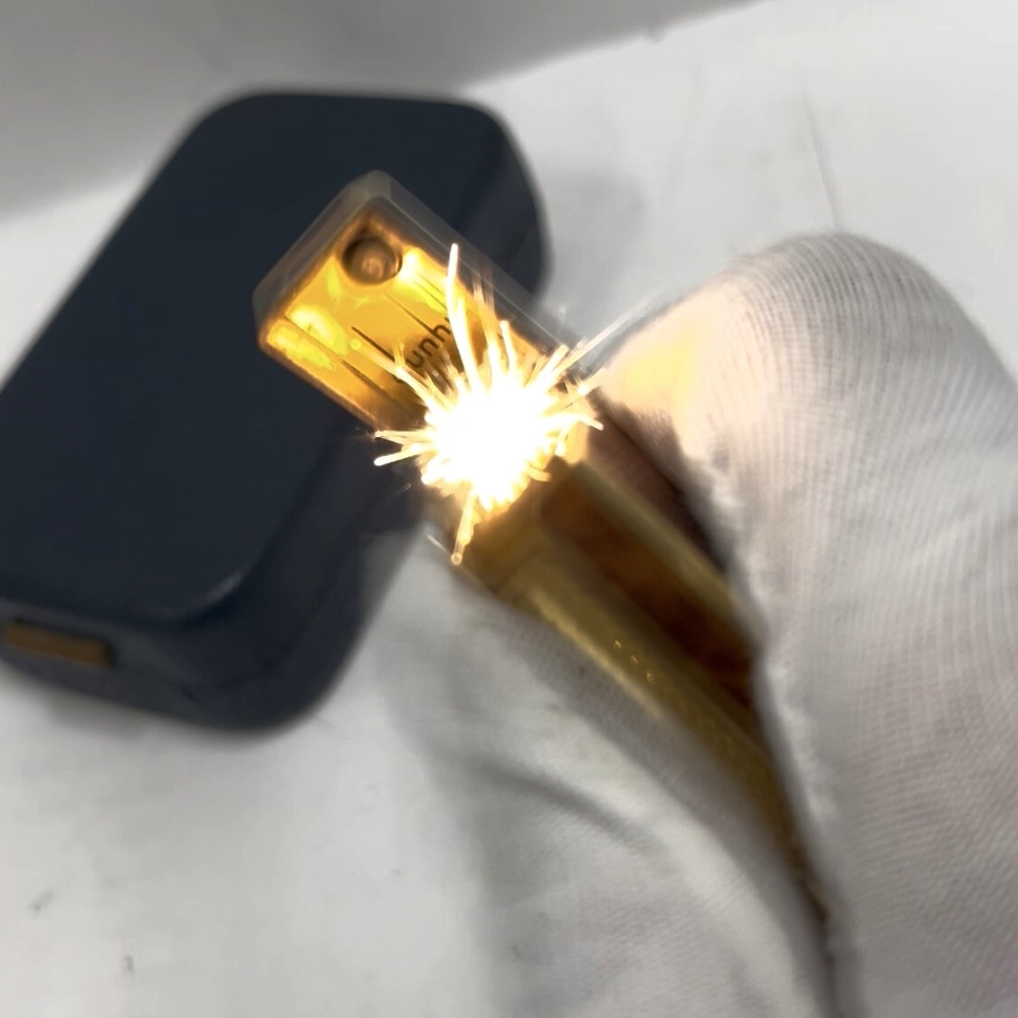 Dunhill ダンヒル 人気 ローラー式 ガスライター US.RE24163 マーブル ブラウン ケース付き 喫煙グッズ 喫煙具 火花確認_画像10