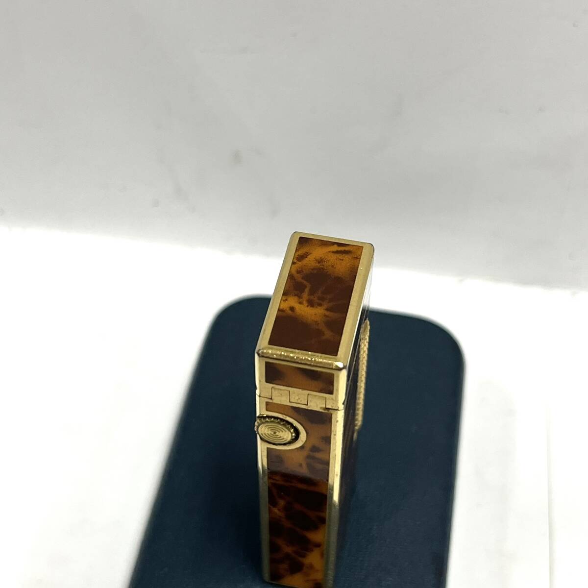 Dunhill ダンヒル 人気 ローラー式 ガスライター US.RE24163 マーブル ブラウン ケース付き 喫煙グッズ 喫煙具 火花確認_画像6