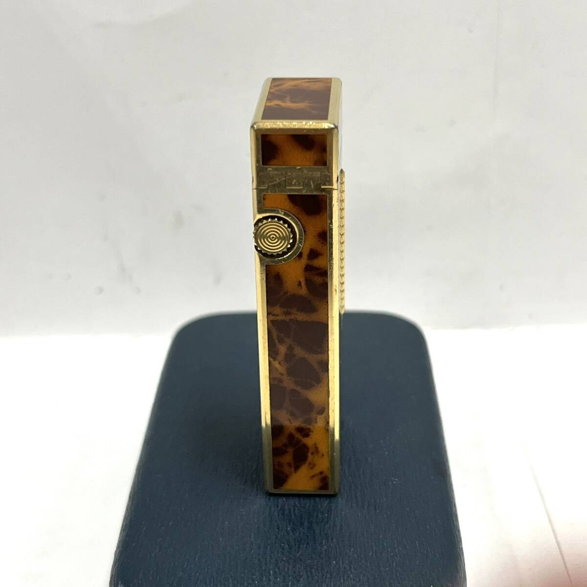 Dunhill ダンヒル 人気 ローラー式 ガスライター US.RE24163 マーブル ブラウン ケース付き 喫煙グッズ 喫煙具 火花確認_画像5