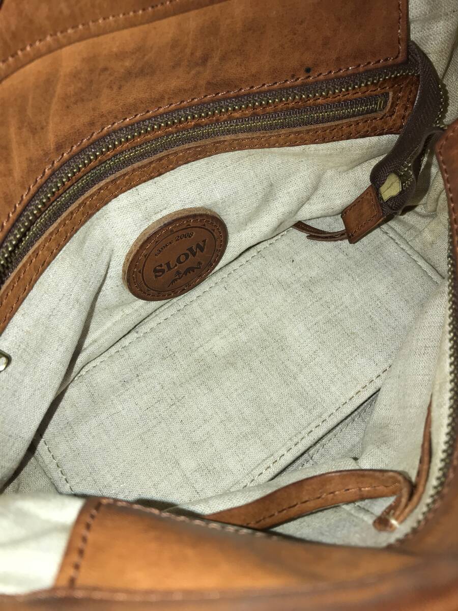 革質の良い SLOW レザーショルダーバッグ！_画像9