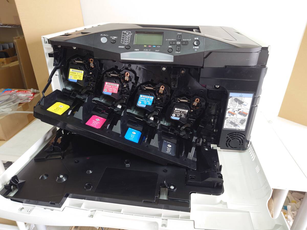 【良品】CANON キャノン Satera LBP842C A3対応 カラーレーザープリンタ PF-E1付属 カラー15501 白黒15766_画像5