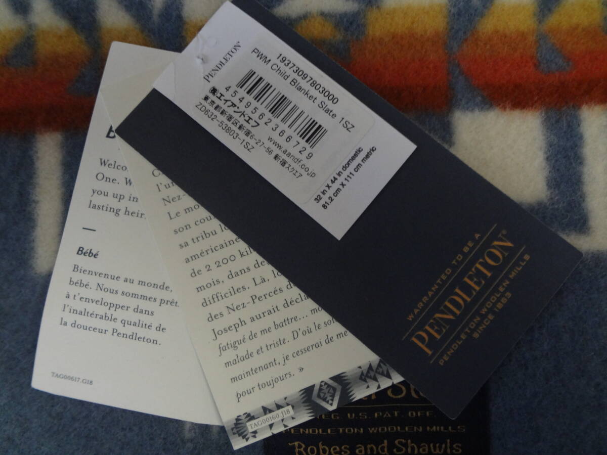 ★在庫処分・今季最後の1点「エイアンドエフ取扱品」50％Off■PENDLETON・PWM Child Blanket Slate 1SZ★_画像2