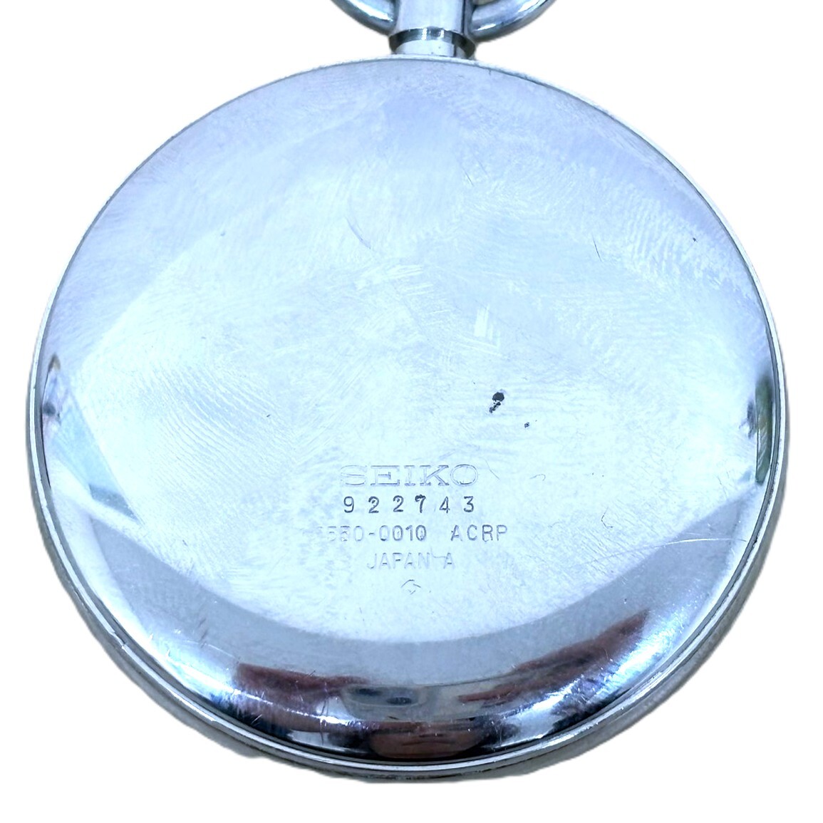 【8101】懐中時計 メンズ セイコー SEIKOクォーツ 7550-0010 白文字盤 ビンテージ アナログ ブランド アンティーク_画像2