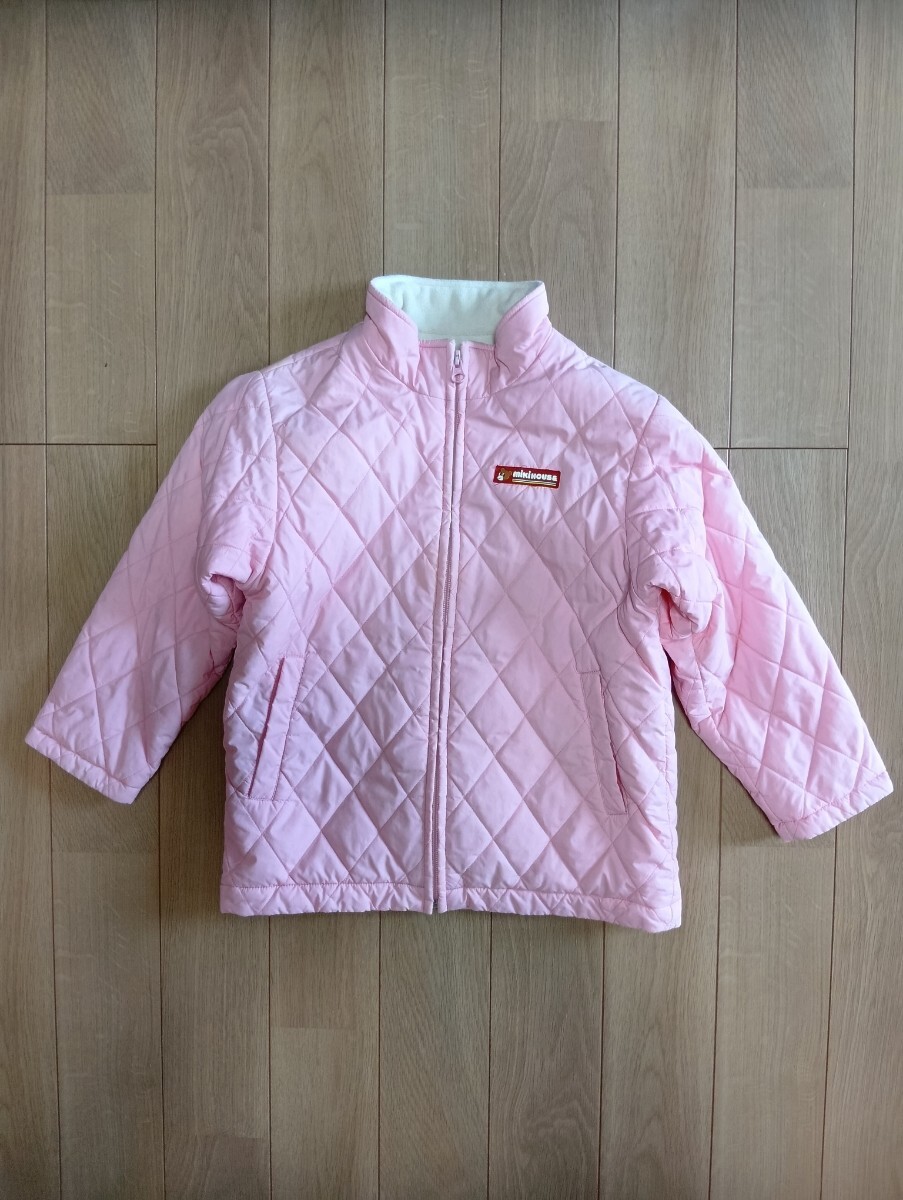 ミキハウス☆コート☆120cm☆暖かい☆とにかく着せやすくて便利です!!☆女の子☆ピンク_画像1