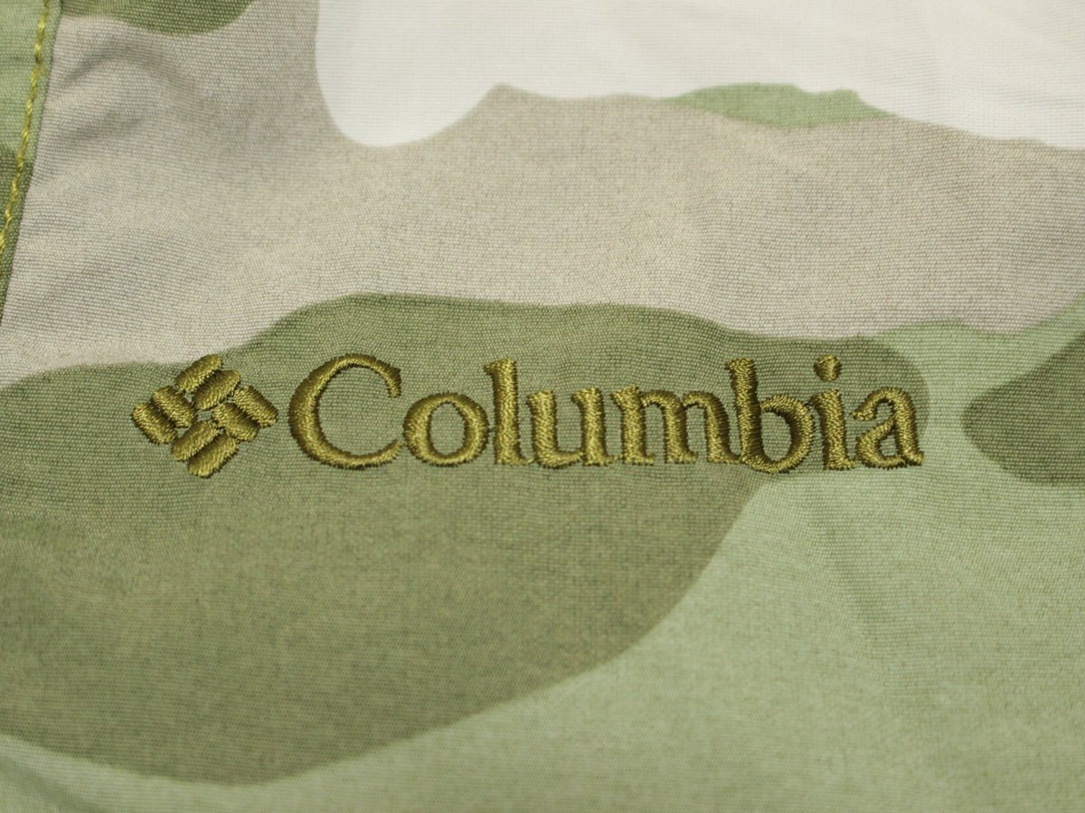 Columbia Colombia Logo камуфляж нейлон 100% Zip f-ti Parker жакет L
