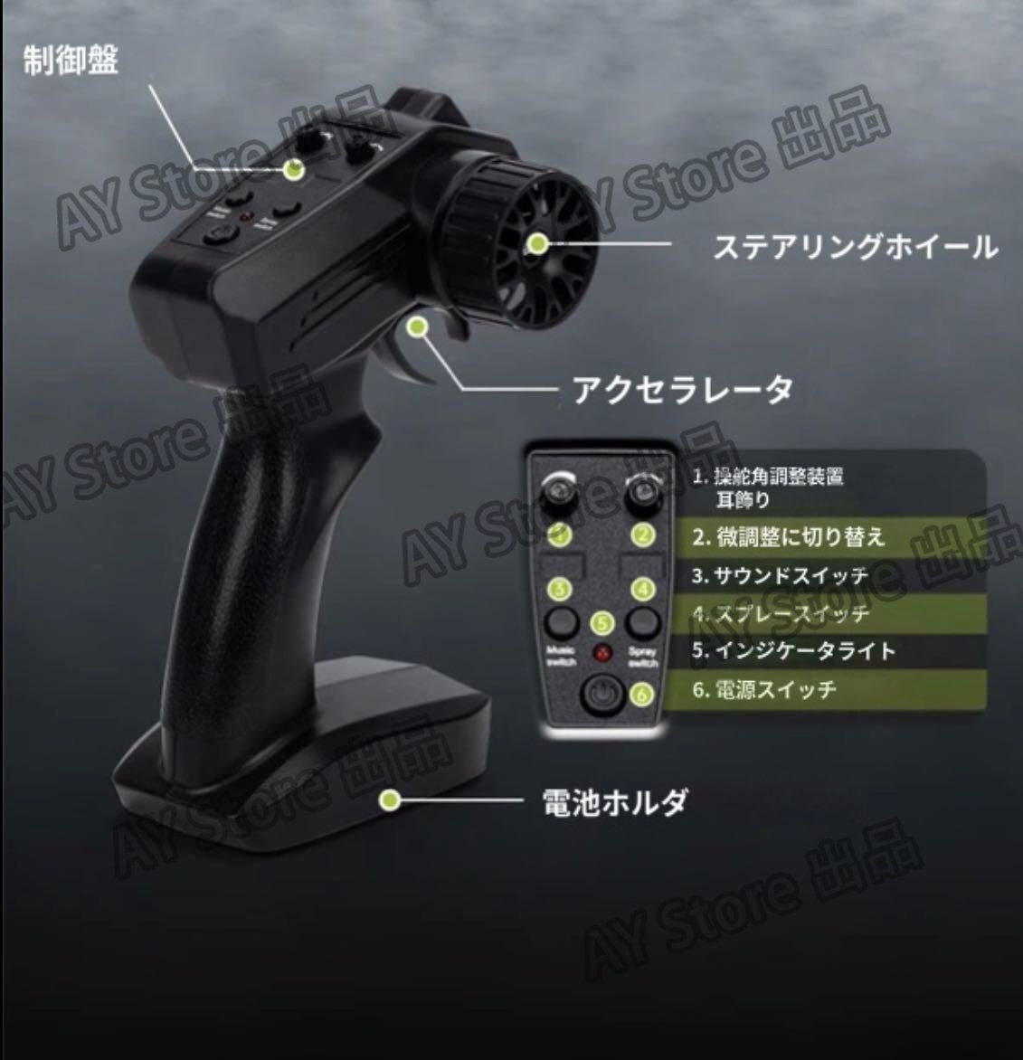 新商品 1/16 RC 三輪バイク オートバイ LED スタントDodo 2WD RTR ミニモト ラジコンバイクレーシング ミストスプレー倒れない S810bhw0292_画像3