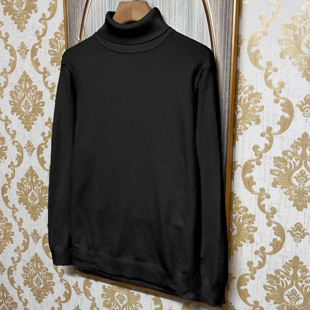 高級EU製&定価4万◆UABONI*Paris*セーター*ユアボニ*パリ発◆高級ウール混 タートルネック ニット トップス トレーナー カジュアル 2XL/52_画像8