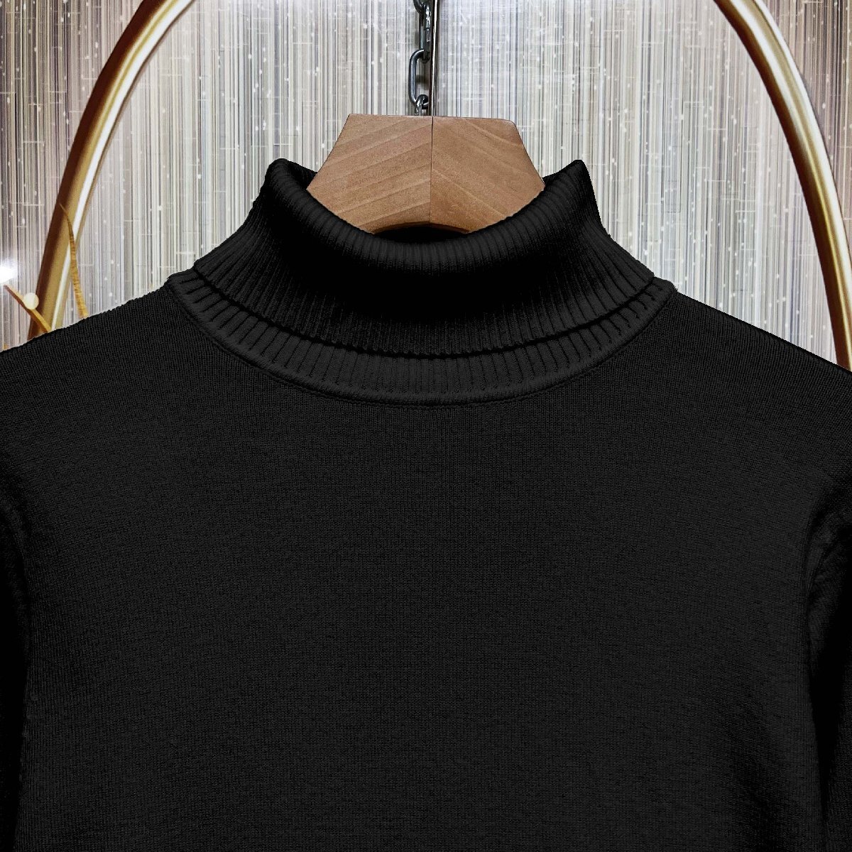 高級EU製&定価4万◆UABONI*Paris*セーター*ユアボニ*パリ発◆高級ウール混 タートルネック ニット トップス トレーナー カジュアル 2XL/52_画像3