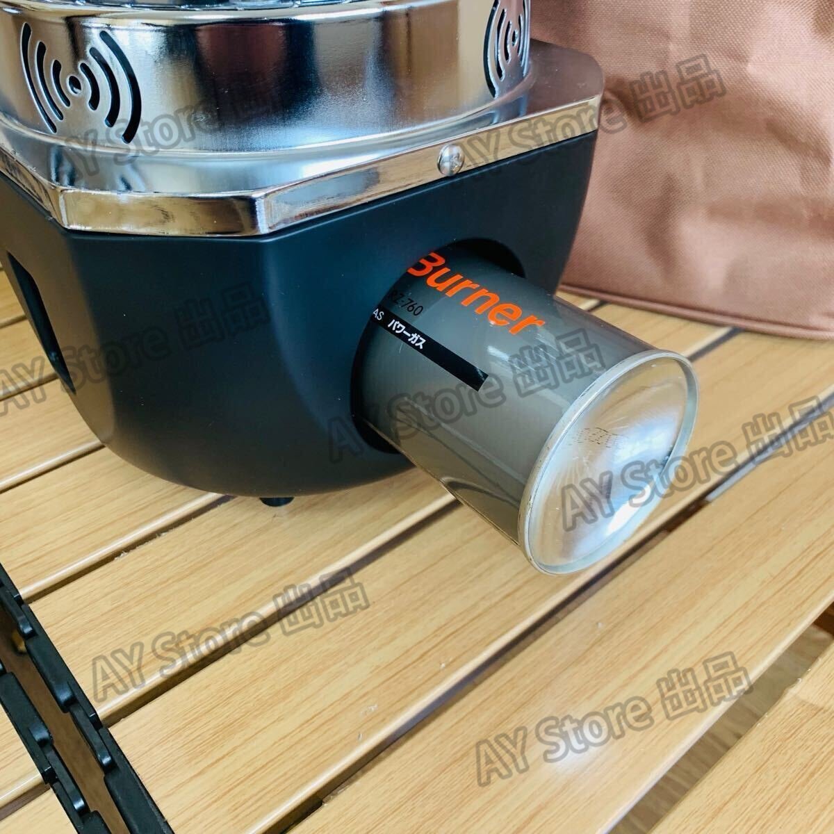 キャンプ用 ガスストーブ 多機能暖炉 ガスバーナー コンロ ヒーター 1700g 31.5×19.5×18cm 2300w CB缶 アウトドア 野外 収納付き bhw0290_画像7