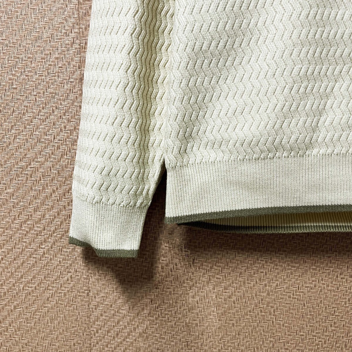 上質 ヨーロッパ製※定価4万◆ブルガリア発※RISELIN セーター ウール混 快適 暖か 波柄 トップス ニット トレーナー カジュアル 2XL/52_画像6