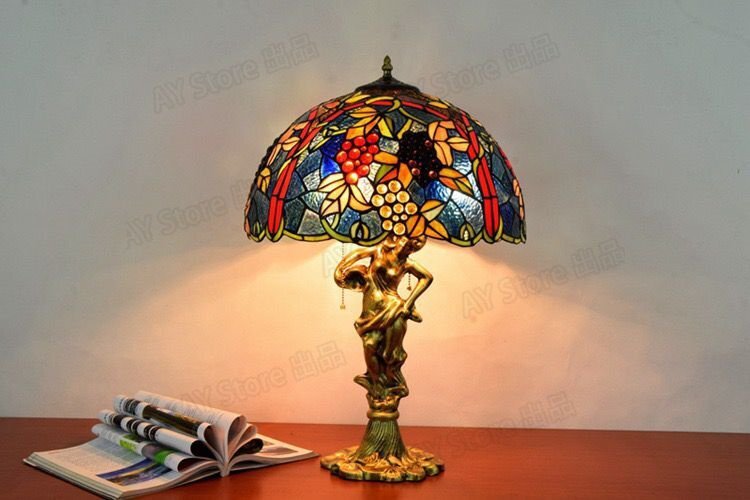  прекрасный товар *[ stain do лампа витражное стекло античный цветочный принт ] ретро атмосфера . модный * Vintage Tiffany освещение bhw0002