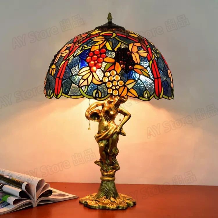  прекрасный товар *[ stain do лампа витражное стекло античный цветочный принт ] ретро атмосфера . модный * Vintage Tiffany освещение bhw0002
