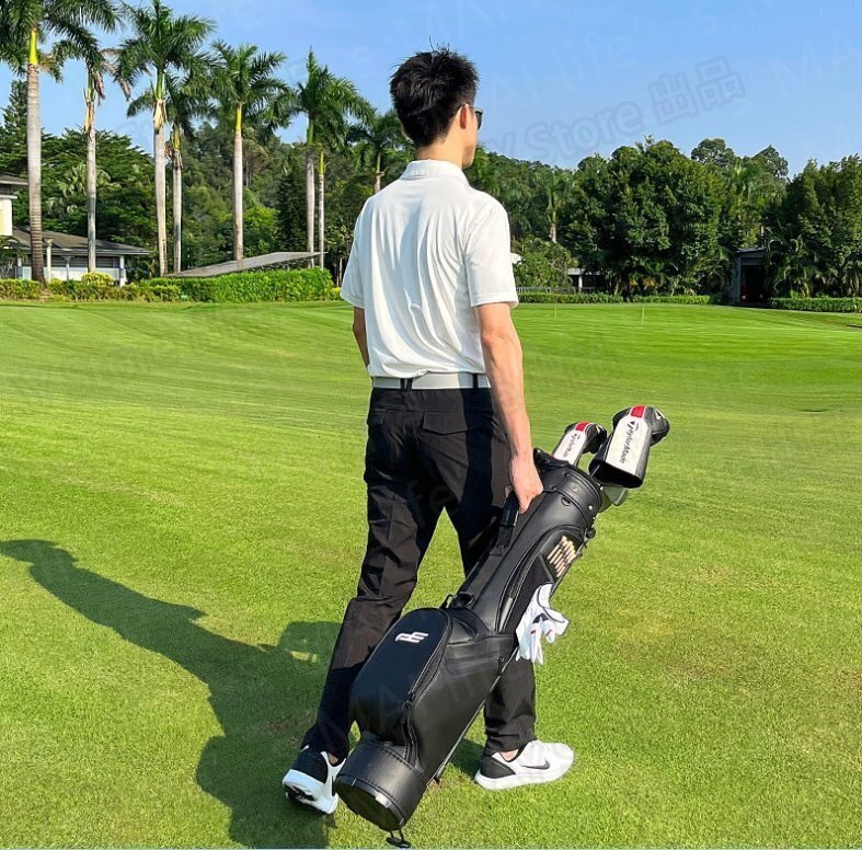 ゴルフバッグ キャディバッグ スタンド キャスター付き 大容量 軽量 防水 クラブケース 練習用 ゴルフケース bhw0163_画像5