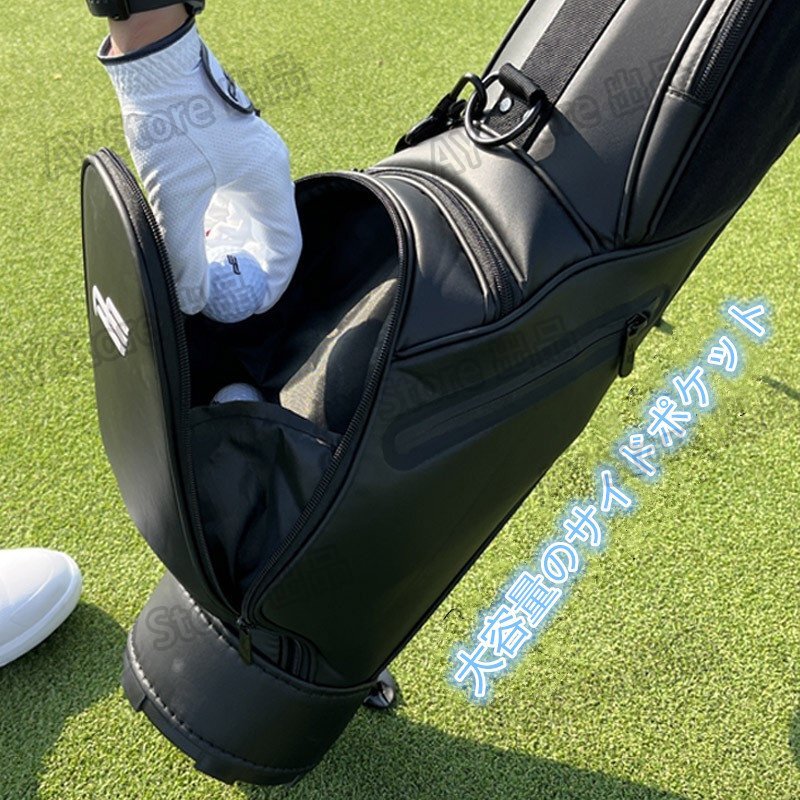 ゴルフバッグ キャディバッグ スタンド キャスター付き 大容量 軽量 防水 クラブケース 練習用 ゴルフケース bhw0163_画像6