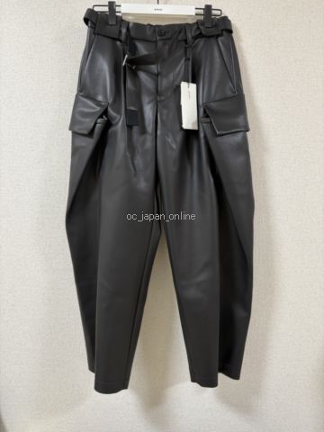 ■激レア!!■小田切ヒロ 愛用!!■SACAI 新型フェイクレザーパンツ 25AW■size1■黒■サカイ Faux Leather Pants■新品タグ付■25-03750M_画像4