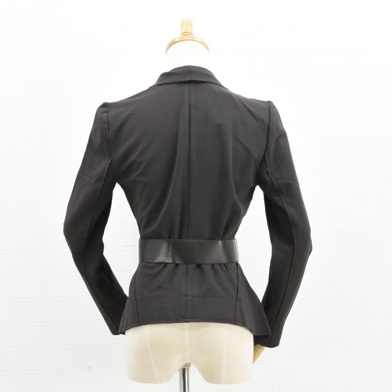 未使用品 ダナキャラン ベルト付ジャージストレッチジャケット ブラウン系 サイズ2 DANNNA KARAN NEW YORK_画像6