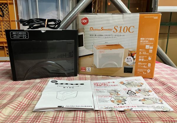 【O188】GBC ジービーシー デスクトップシュレッダー S10C ブラック シュレッダー マイクロクロスカット 現状品_画像1