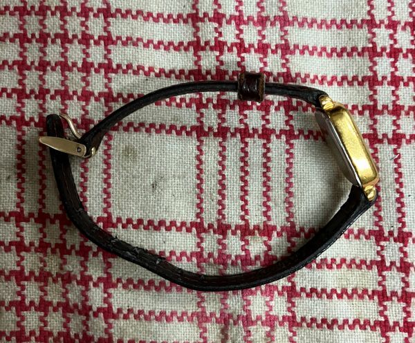 [O100]ENICARenika наручные часы кварцевый Швейцария производства оттенок золота жизнь водонепроницаемый кожа ремень женский текущее состояние товар 