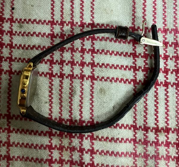 [O100]ENICARenika наручные часы кварцевый Швейцария производства оттенок золота жизнь водонепроницаемый кожа ремень женский текущее состояние товар 