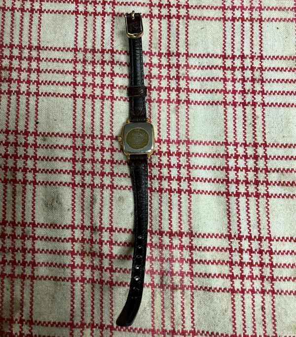 [O100]ENICARenika наручные часы кварцевый Швейцария производства оттенок золота жизнь водонепроницаемый кожа ремень женский текущее состояние товар 