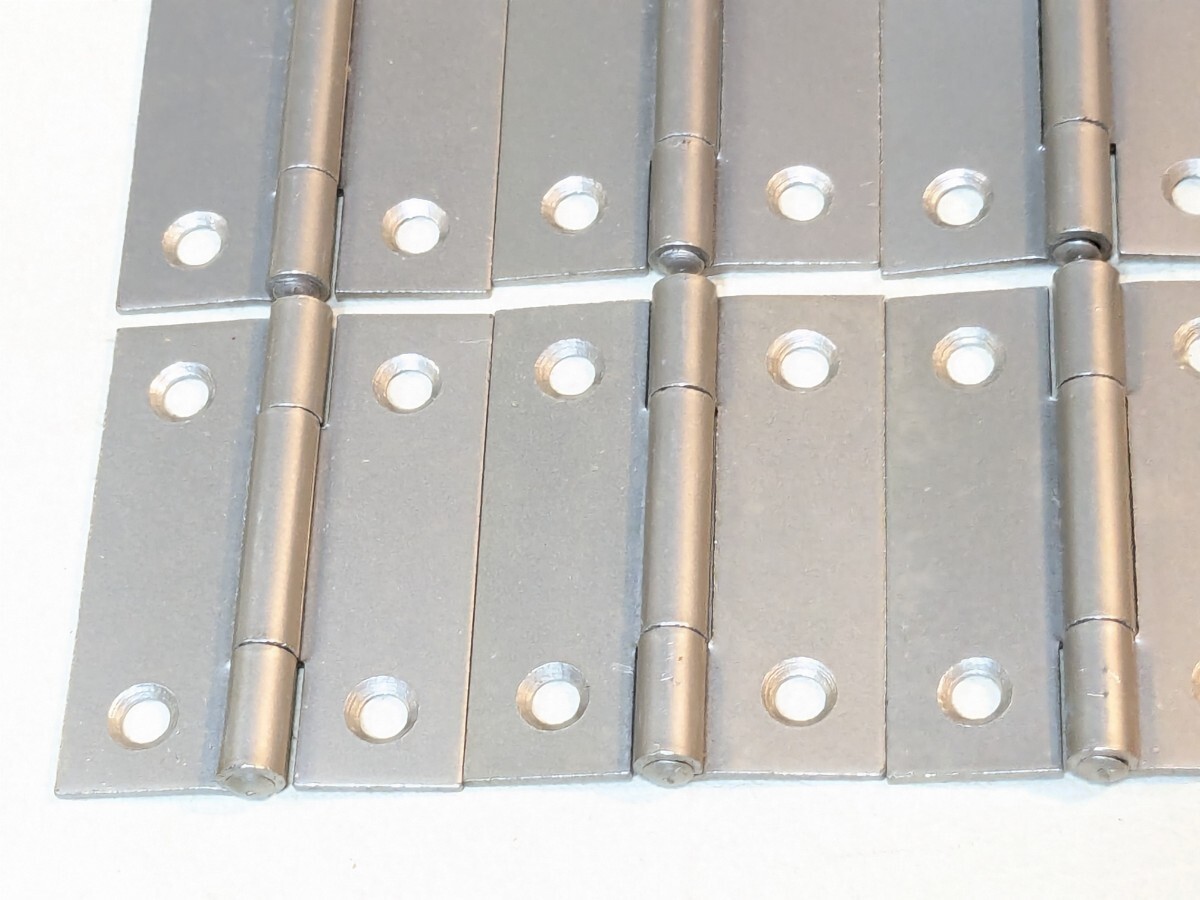 送料無料 カラー丁番厚口 シルバーカラークリアラッカー焼き付け51mm12枚 No.222 箱つきません 蝶番 ヒンジ 金具 ドア用金物_画像6