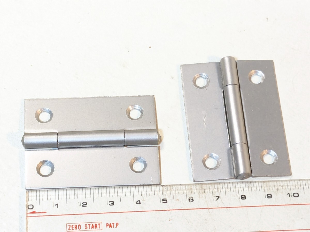 送料無料 カラー丁番厚口 シルバーカラークリアラッカー焼き付け51mm12枚 No.222 箱つきません 蝶番 ヒンジ 金具 ドア用金物_画像7
