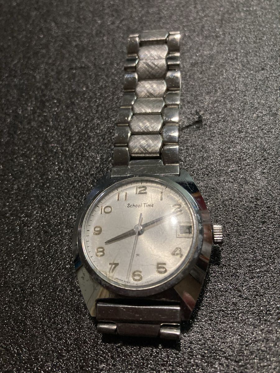 1000円〜SEIKO School Time 手巻き時計 セイコーアンティーク 昭和レトロ_画像6