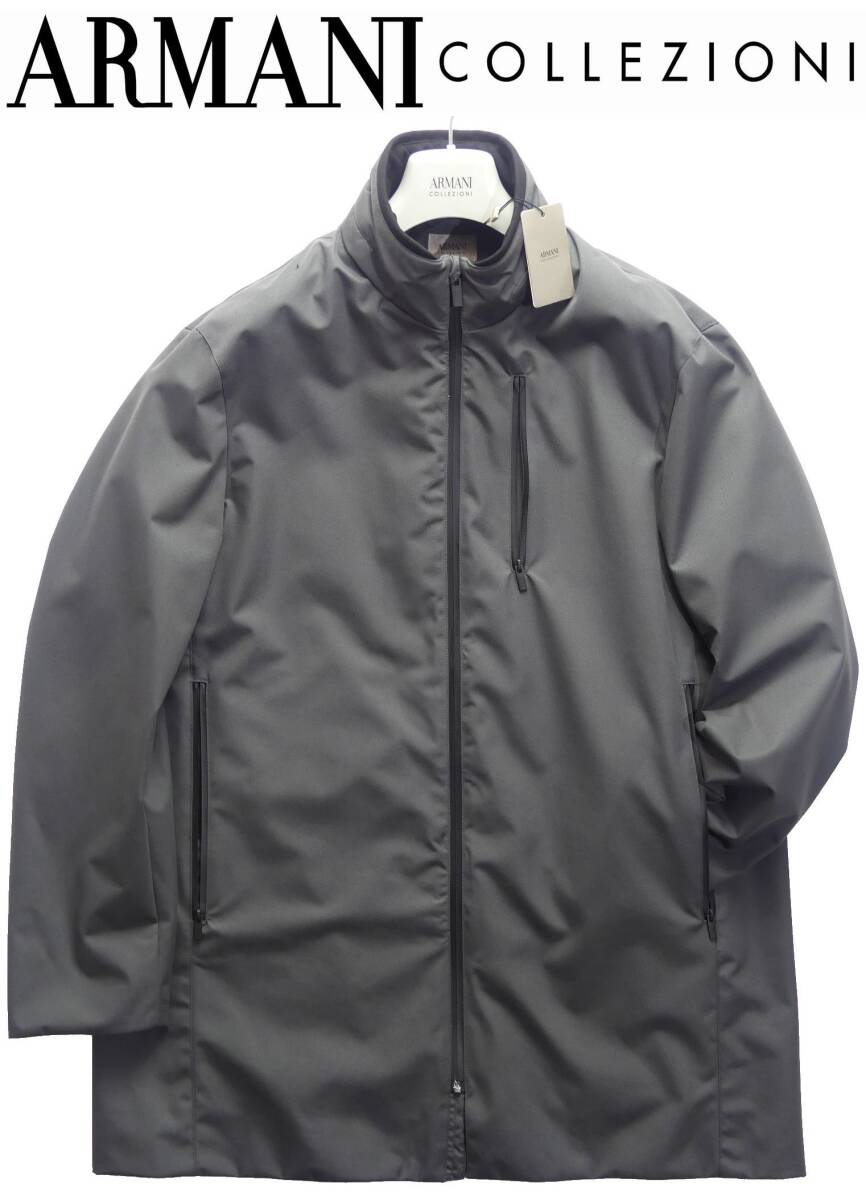 秋冬春145,000円新品ARMANI COLLEZIONIアルマーニ★お勧め品。機能を追求したヘビーデューティー耐候ベンタイルコート【54＝日本XXL】_画像1