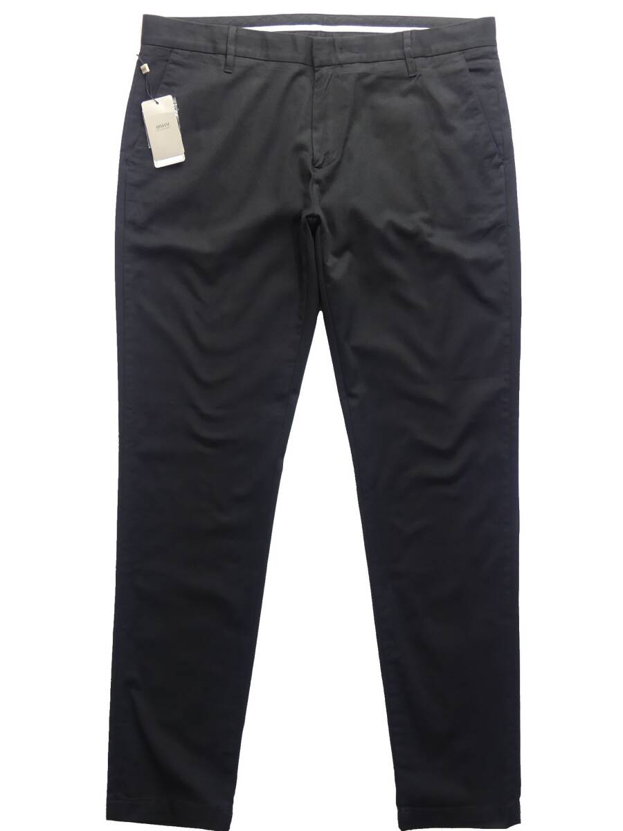 通年物48,000円新品ARMANI COLLEZIONIアルマーニ★万能の定番品。厚手ストレッチツイルのブラックスラックス【54＝40インチ】_画像2