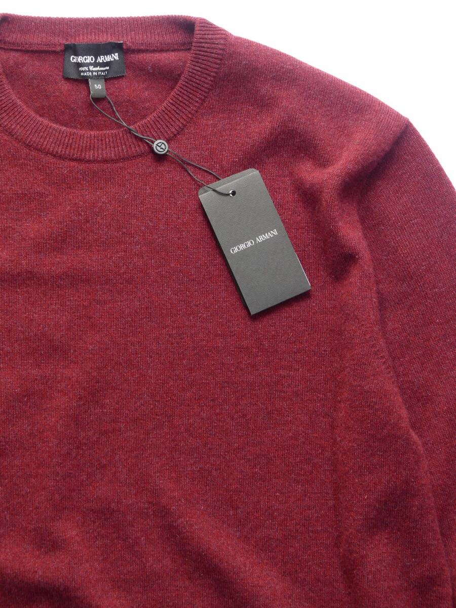 秋冬物255,000円新品GIORGIO ARMANIアルマーニ★幸せ度アッパークラスふっくらたっぷり最高品質カシミア100%ニット【54＝日本XXL】_画像4